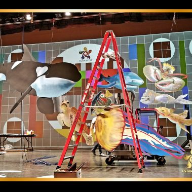 迪斯尼舞台剧剧场背景双投影屏幕及舞台剧视频设计