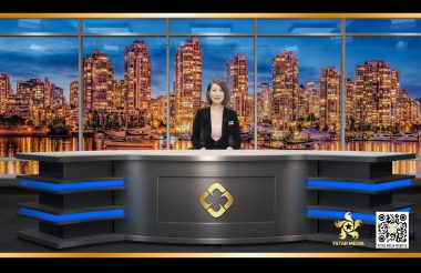 聚星传媒虚拟演播室直播电视节目 TVCN财经会客厅