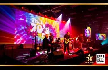 晚会舞台背景双投影视频墙