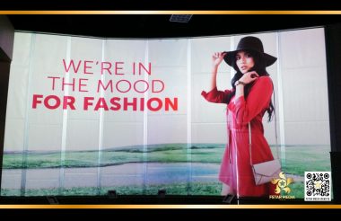 店面窗帘大型弧面投影